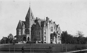 One of the grandest homes ever built in Minneapolis, the Washburn castle, torn down in 1924.