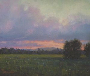 "Sunset Over Mt. Sunapee" by Sunapee artist Susan Parmenter was displayed last year in national juried exhibition organized by the Pastel Society of New Hampshire. 