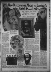 A syndicated article featuring Mia's Titian painting appeared in the Springfield Missouri Republican and other heartland newspapers, headlined "New Discoveries About the Savior's Birth Life and Looks."