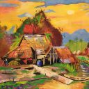 "Landscape of Burma in Honor of My Dear Father and Artist, Than Lwin" by Si Blu Soe
