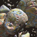 A still from Jennifer Steinkamp's video installation 6EQUJ5