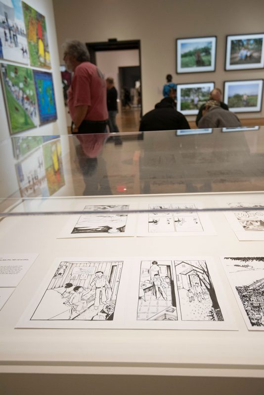 Art from Thi Bui's graphic novel "The Best We Could Do," in the exhibition "Artists Reflect: Contemporary Views of the American War."