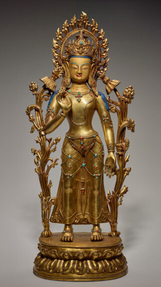 gold statue of Bodhisattva Maitreya