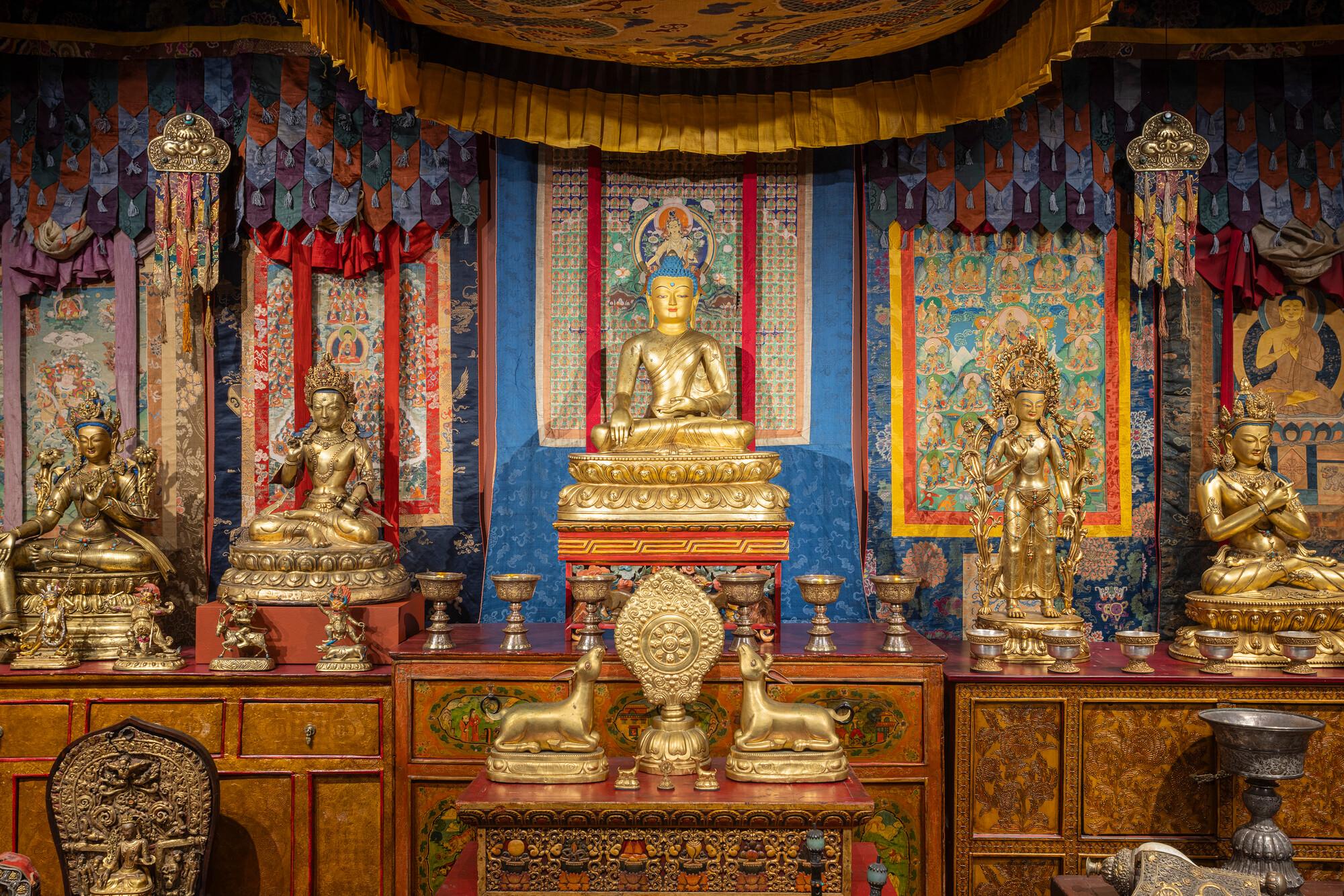 view of the Tibetan Buddhist Shrine Room at Mia