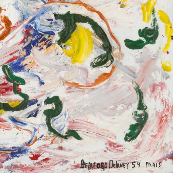 a zoomed-in view of a section of the Untitled painting
