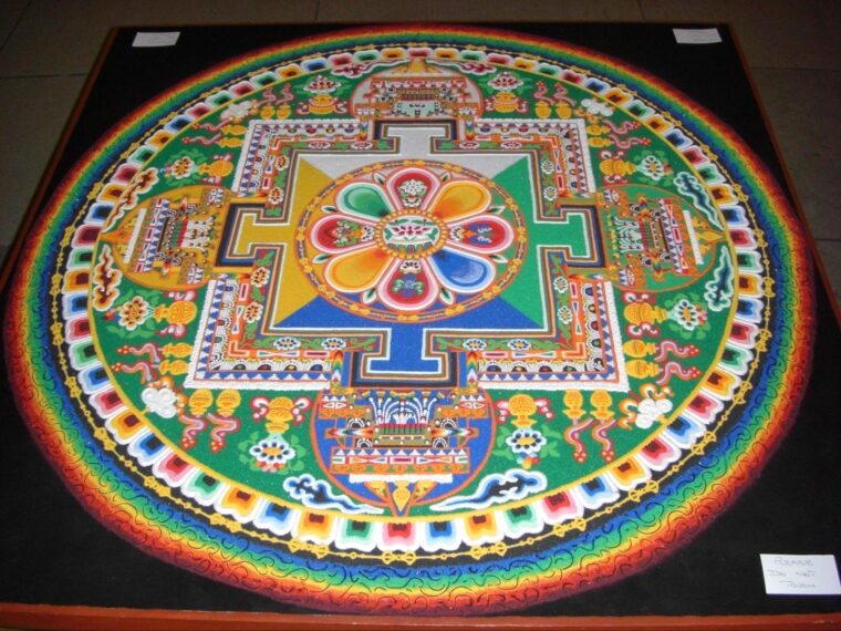 Full-size view of the Chenrezig Sand Mandala at the British House of Commons