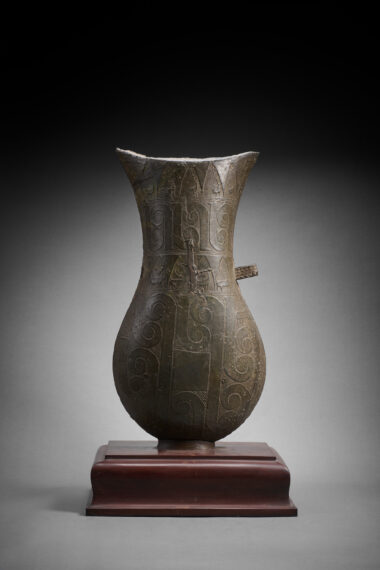 Bronze jug in a brown hue
