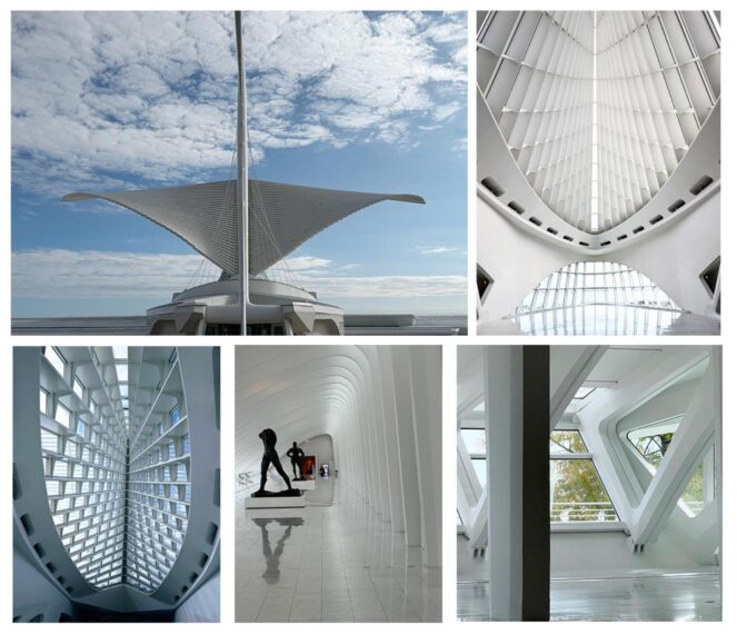 collage of photos from the Milwaukee Art Museum